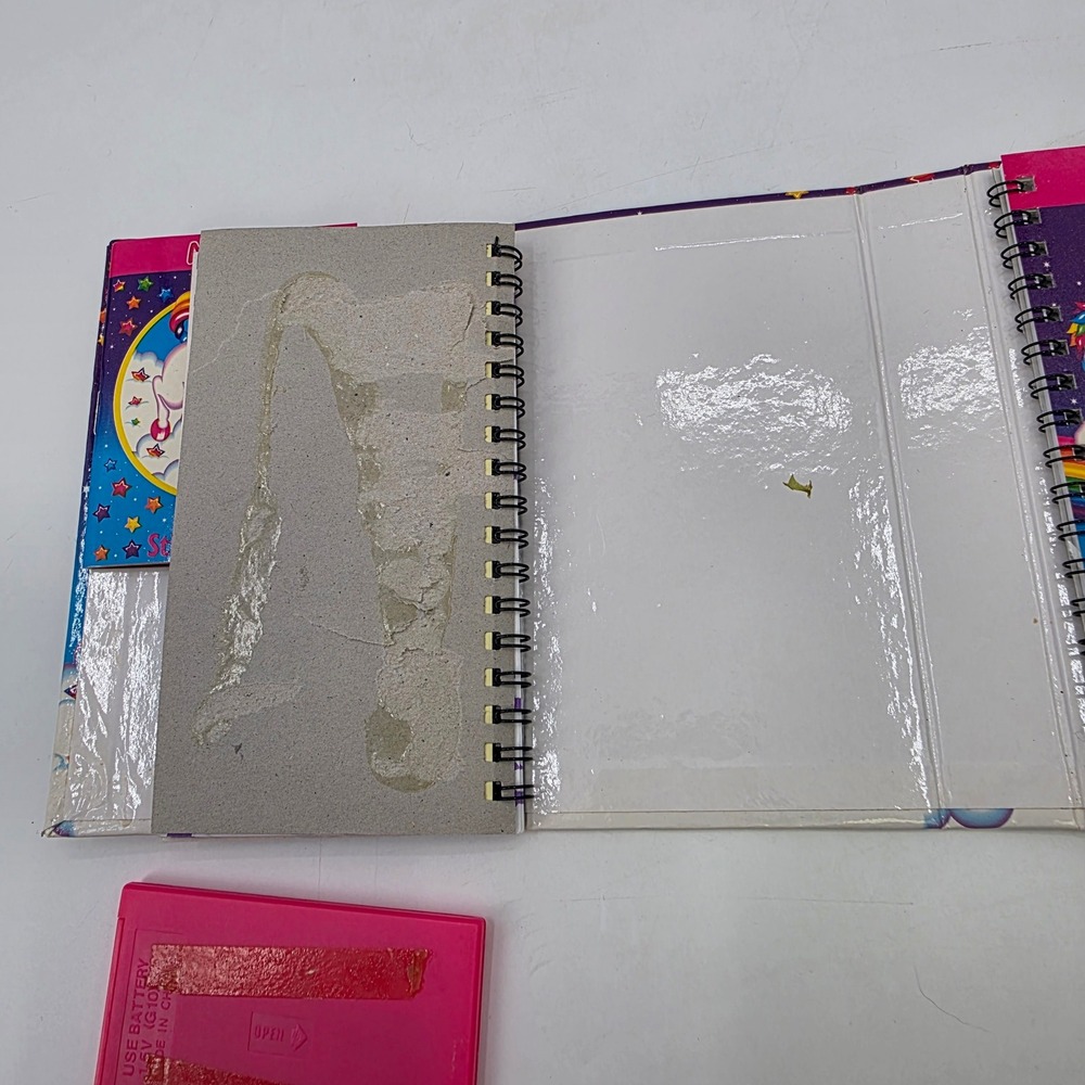 VINTAGE 90S LISA FRANK MARKIE FLIP OUTS ORGANIZER PLANNER UNICORN *READ* RARE - Picture 10 of 15